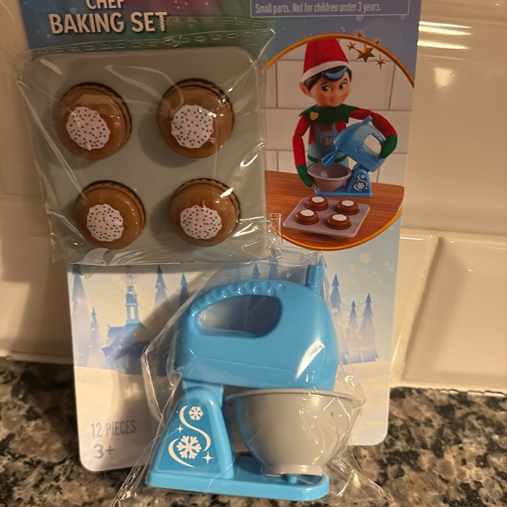 Elf Mates (elf on the shelf) accessories, elf baking set new